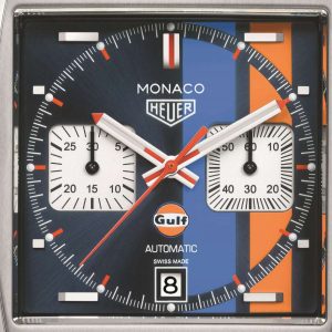 The square copy TAG Heuer Monaco CAW211R.FC6401 watches have colorful dials.