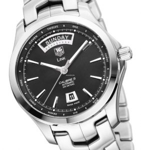 The 42 mm copy TAG Heuer Link WJF2010.BA0592 watches have black dials.