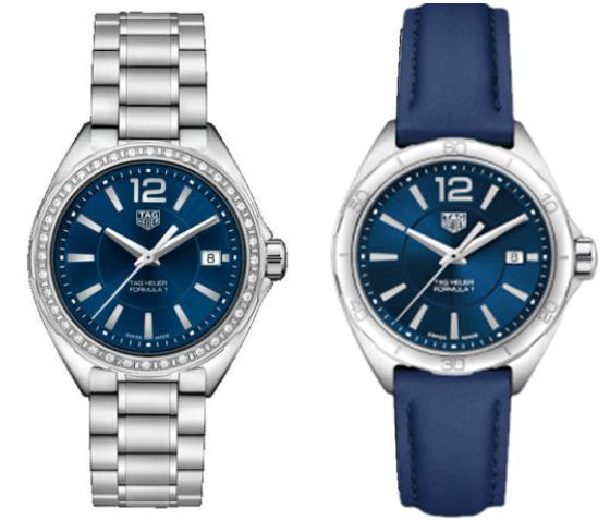 The 35 mm fake TAG Heuer Lormula 1 watches have blue dials.