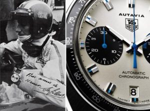 Jo Siffert wears the Heuer Autavia 1163T.